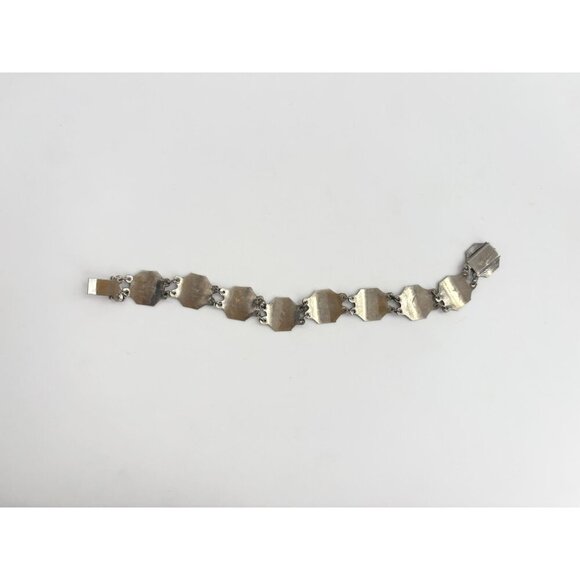 Siam Sterling Rainbow Hexagon Multi God & Goddess Figure 925 Vintage Bracelet - Picture 4 of 10